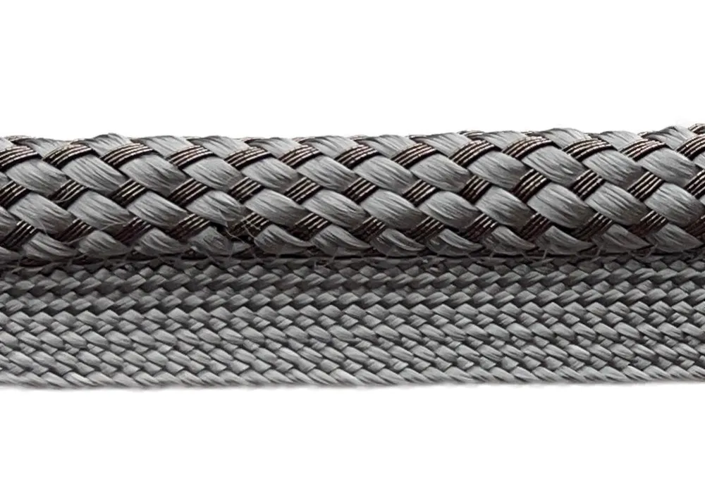 5/8" Gunmetal Grey Basket- Weave Piping Trim (Made in USA)