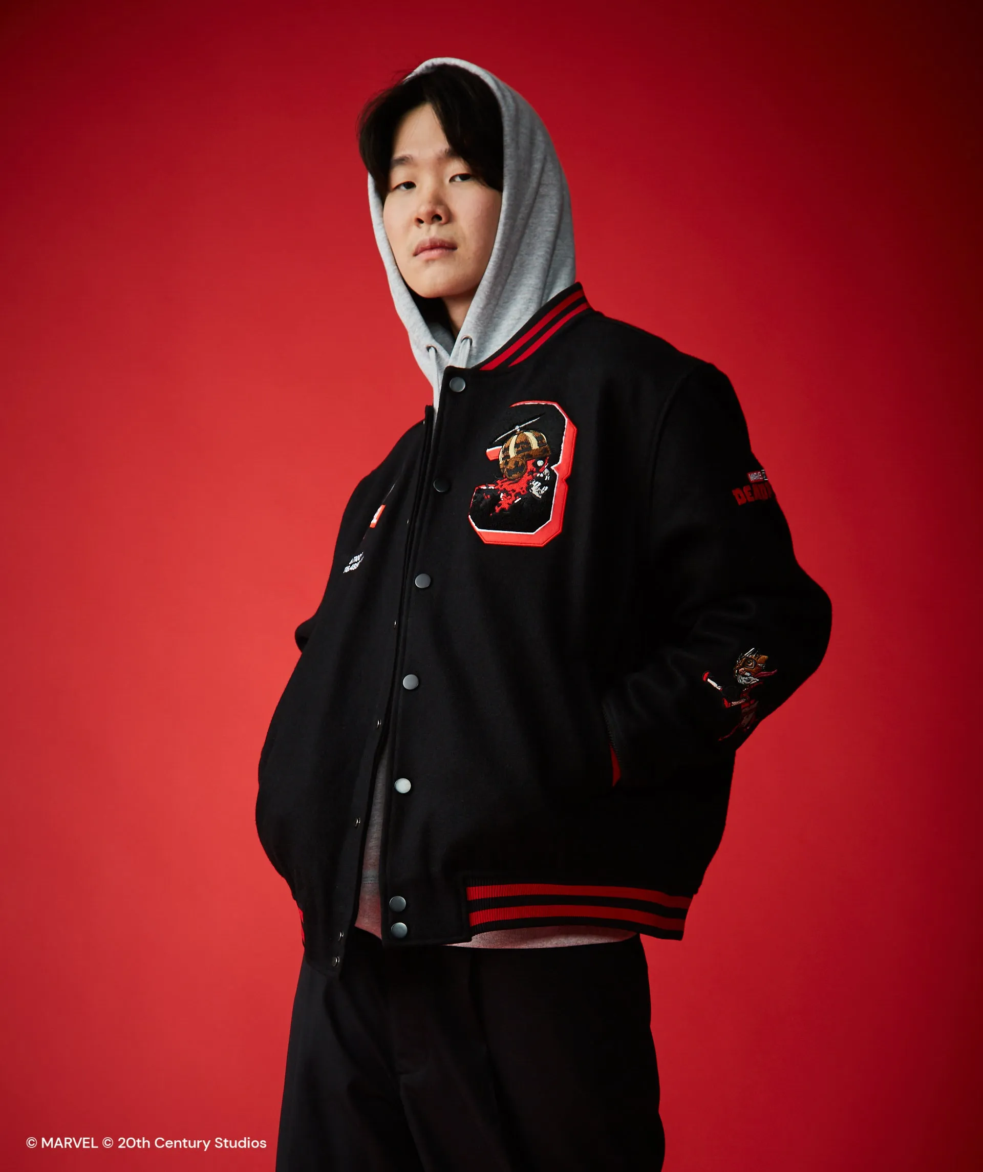 Premium Deadpool-Themed Unisex Varsity Jacket