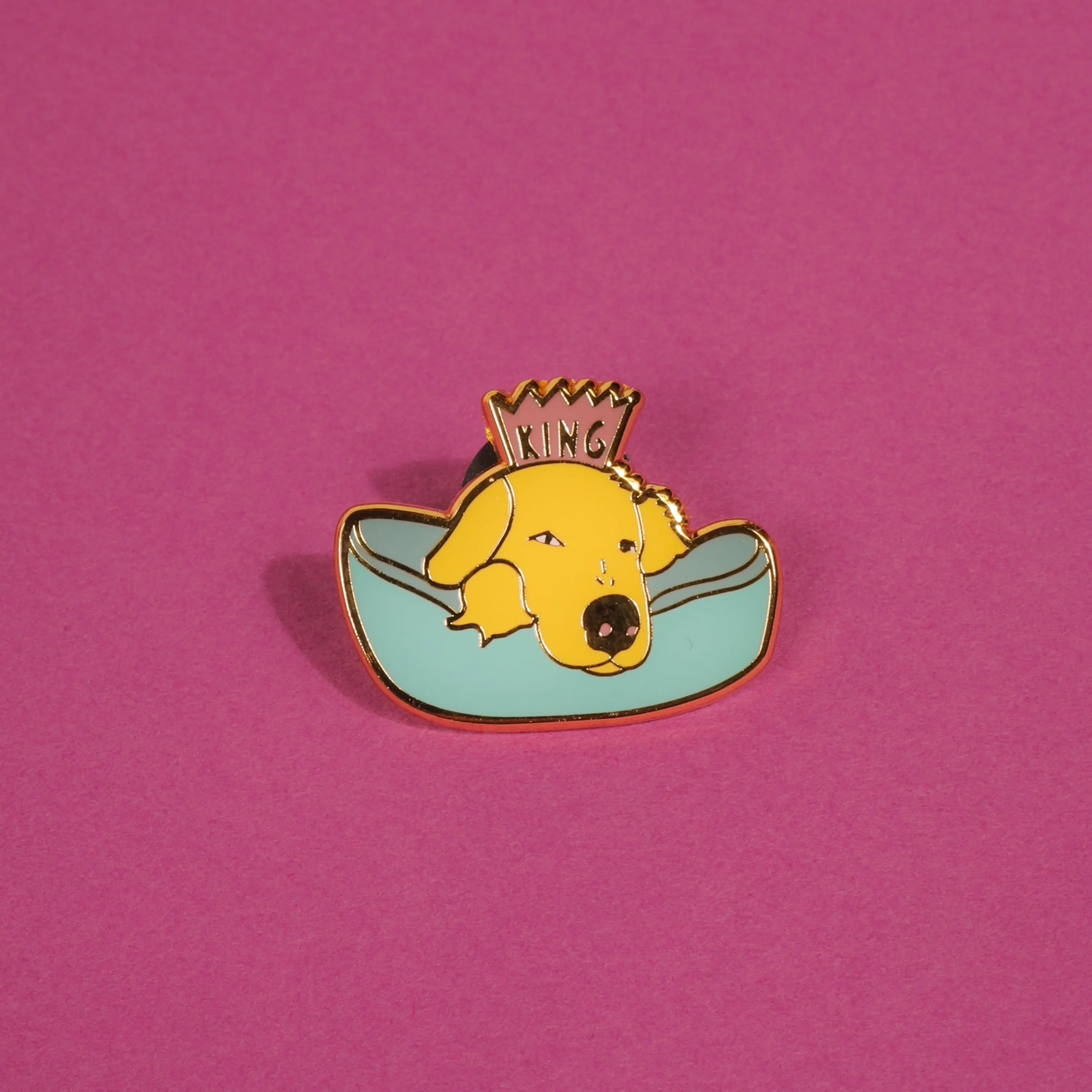 King Dog Enamel Pin