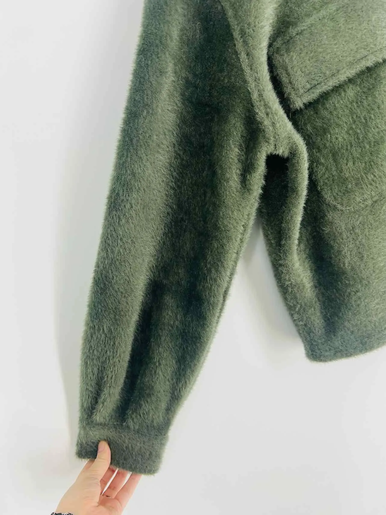 Z Supply Size M Forest Green Fuzzy Jackets Shacket